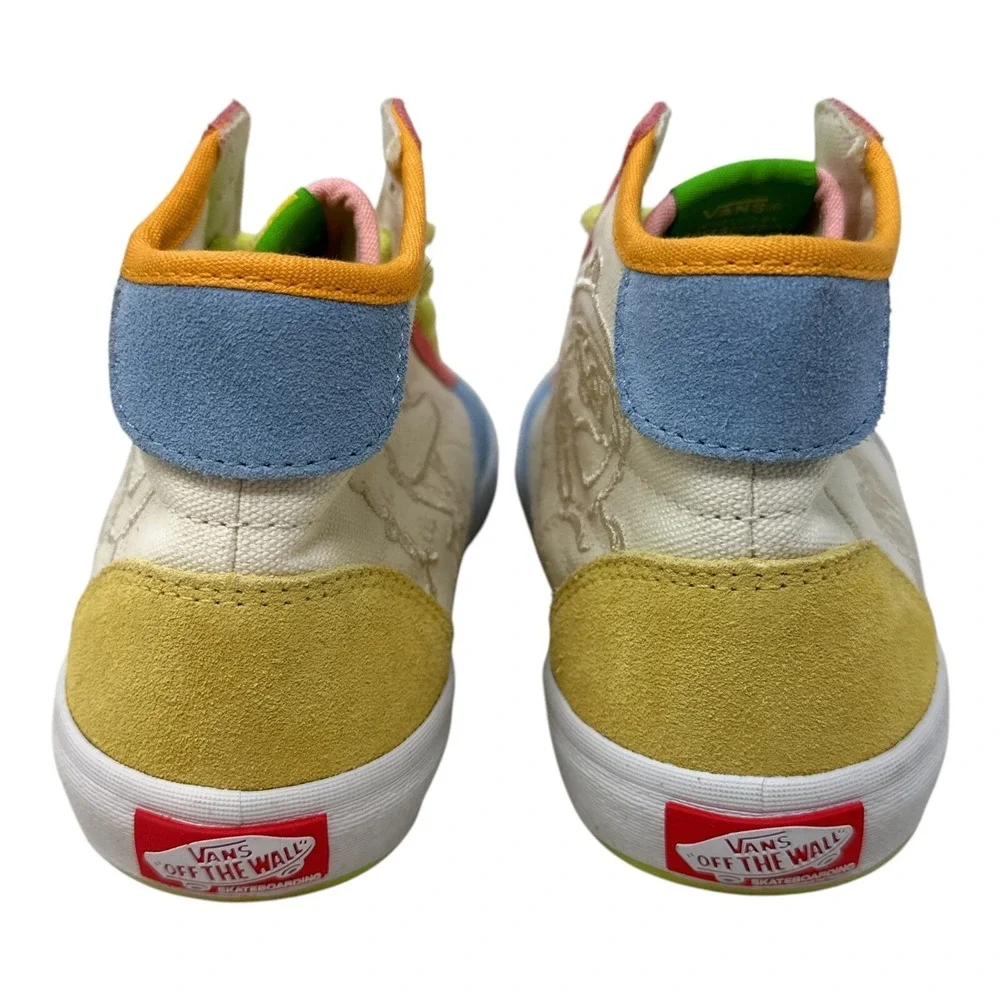 Vans Sesame Street Sk8-Hi Kids Size 3 Multicolor Elmo Cookie Monster Sneakers